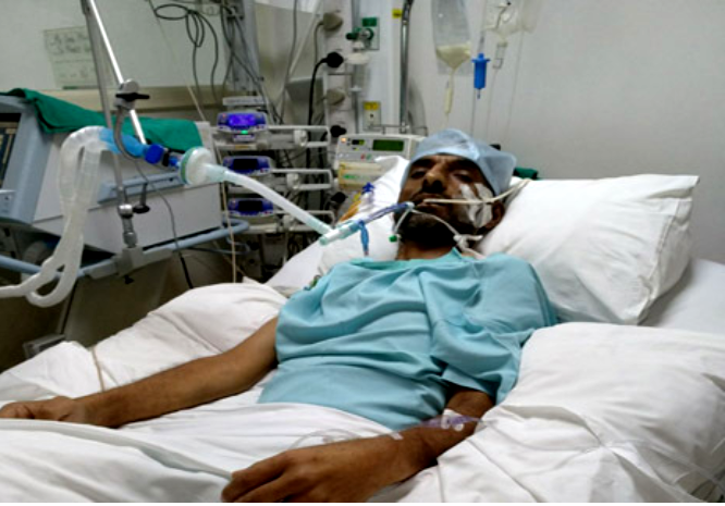 Kashmiri father of three kids admitted in Gurgaon hospital needs financial help