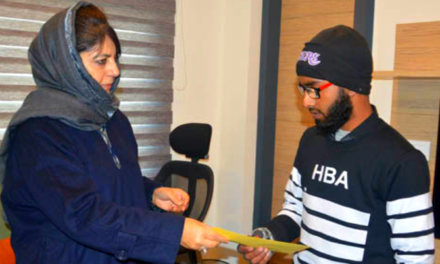 Mehbooba distributes appointment orders among Kashmir pellet victims