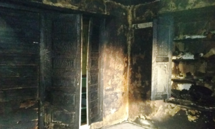Fire damages residential house in Srinagar