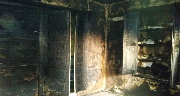 Fire damages residential house in Srinagar