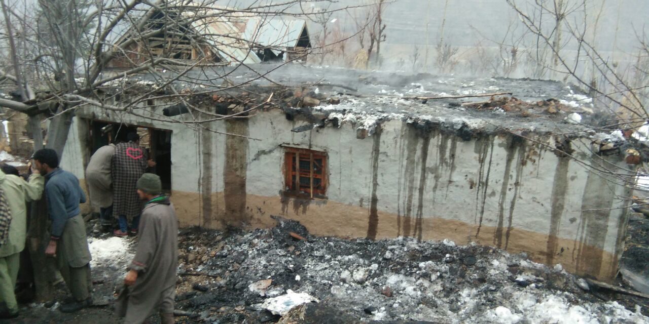 Residential House Gutted In Massive Fire At Gund Kangan