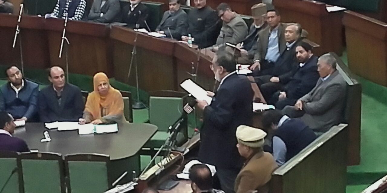 Dr Drabu presents Budget 2018 in JK Assembly