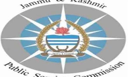 J&K PSC: Declaration of result for the posts of Assistant Professor, EDUCATION, BOTANY GEOGRAPHY, COMMERCE, HISTORY & CHEMISTRY in Higher Education Department.