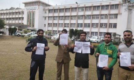 Civil society Ganderbal protest in Jammu against any move to shift central University