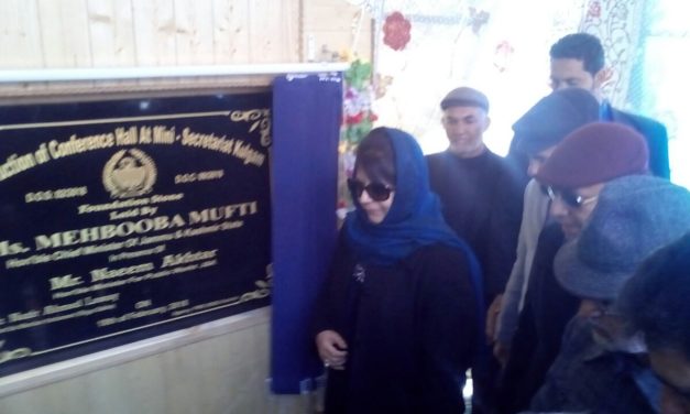 Mehbooba Lays Foundation of Rs 48 Cr developmental projects in Kulgam