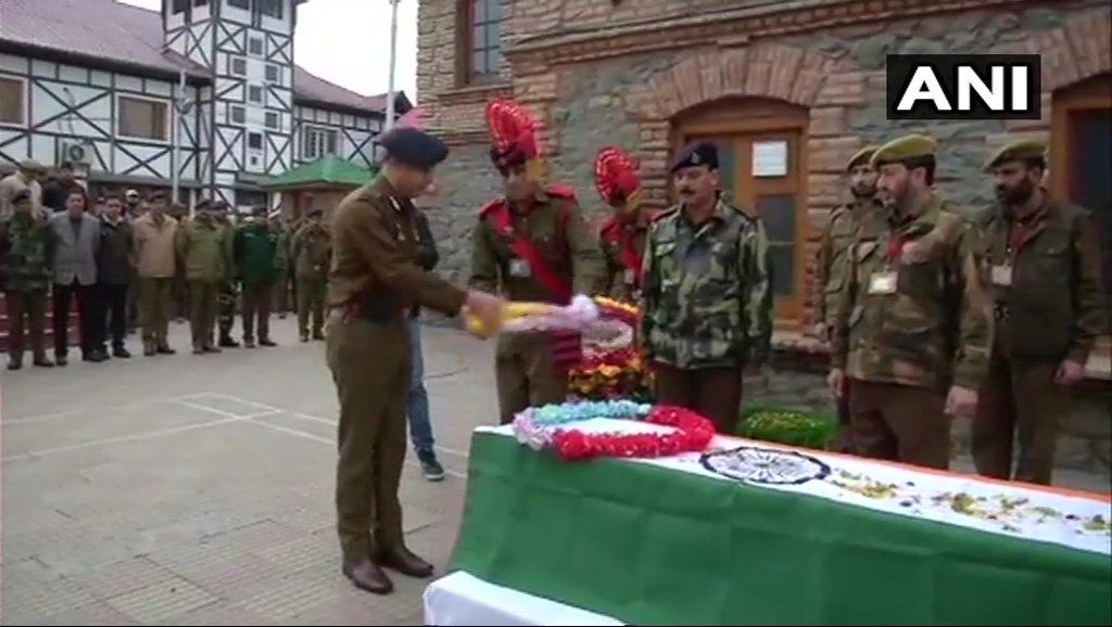 Wreath laying ceremony of Kultar Singh held at DPL Srinagar