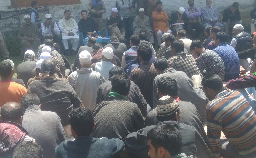 Ishfaq Jabbar holds meeting with party workers at Kachan Ganderbal