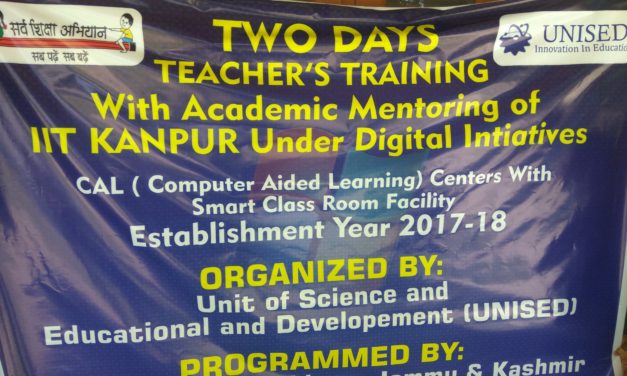 Two days teachers training with Academic mentoring of IIT Kanpur Under Digital initiatives organised by UNISED