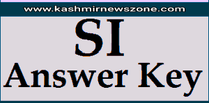 J&K Police official answer Key for SI Executive/Armed, Telecom all series