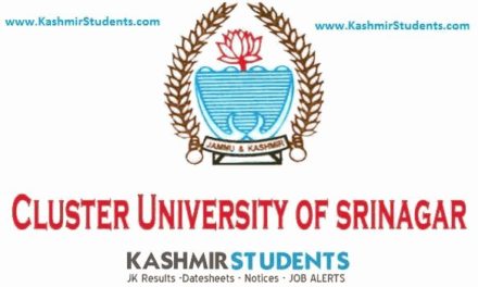 Cluster University of Srinagar Attention BG 3rd Semester.