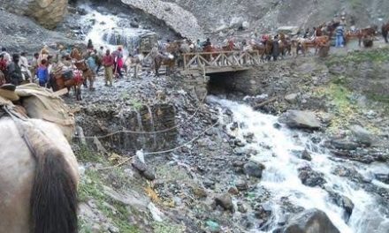 Small batch of pilgrims leave for Amarnath shrine