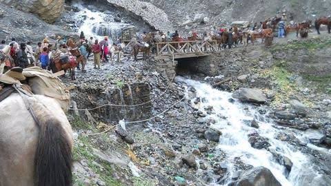 Small batch of pilgrims leave for Amarnath shrine