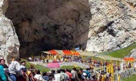 671 pilgrims start Amarnath Yatra from Jammu towards Kashmir cave shrine