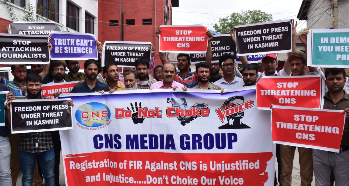 CNS stages protest in Srinagar and Jammu against registration of FIR