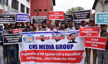CNS stages protest in Srinagar and Jammu against registration of FIR