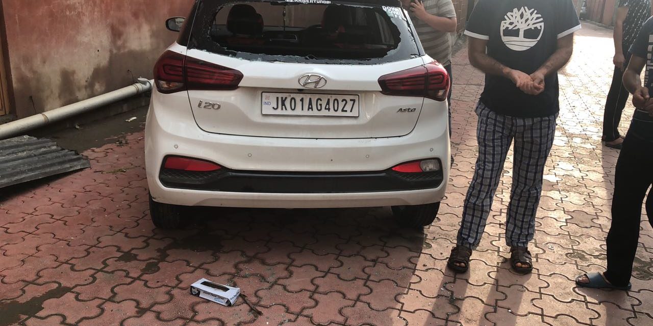 Unknown person strike in press colony smash vehicles