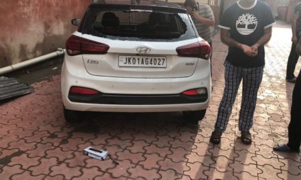 Unknown person strike in press colony smash vehicles