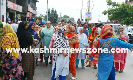 Protests against arrest of youths in Hyderpora Srinagar.