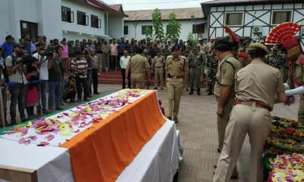 Wreath laying ceremony for Parvaiz Ahmad held at DPL Srinagar.