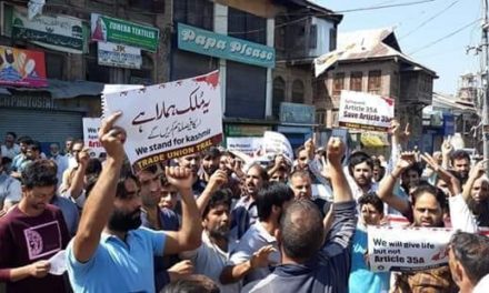 Civil society and citizens council Tral protests ahead of article 35-A hearing tomorrow