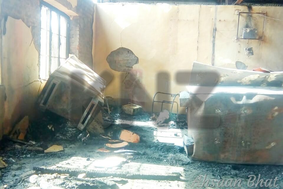 Mysterious fire damages Block office in Bandipora village.