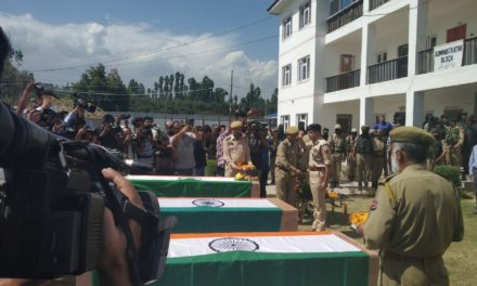 Wreath laying ceremony for 03 martyrs held at DPL Shopian