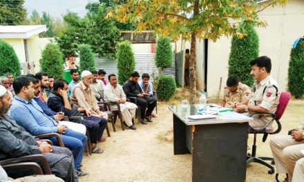 Police Community Participation Group meeting held In Safapora Ganderbal