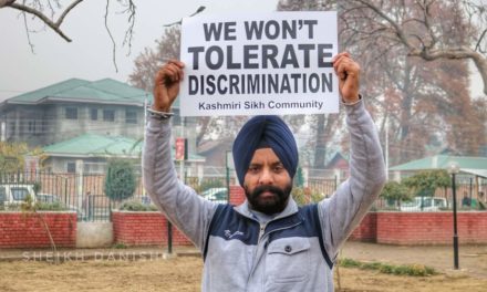 ‘Kashmir Sikh Community’ Stages Protest,demands revocation of SRO-425