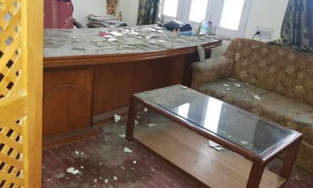 Chief medical officer Bandipora Dr Bilquees escapes unhurt after her office ceiling collapses