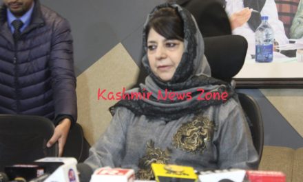Mehbooba calls Mirwaiz, conveys her outrage over appearance of IS flag in Jamia Masjid