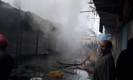 10 shops gutted in mid night ablaze at handwara in North Kashmir