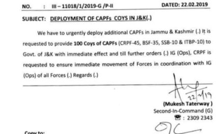 Centre to deploy more paramilitary forces in Kashmir