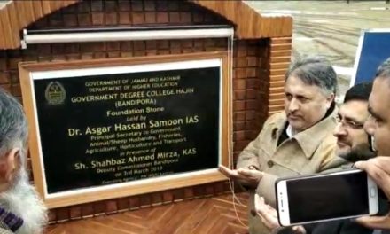 Asgar Samoon lays foundation of GDC Hajin, Ajas