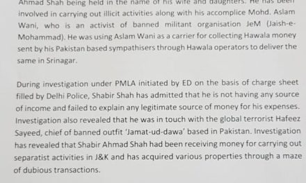 Enforcement Directorate attaches property of Hurriyat leader Shabir Shah in Srinagar