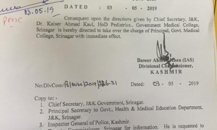After High Court Rap, Dr Kaiser Given Charge Of Principal GMC