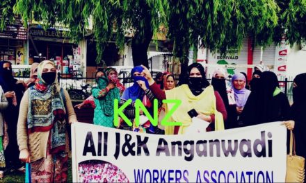 Anganwadi workers and helpers protest against reduction in remuneration