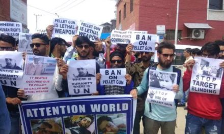Pellet victims protest in Srinagar, demand ban on the ‘lethal’ weapon