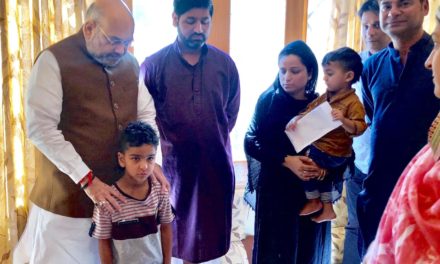 Nation is proud of your son, Amit Shah tells family of slain Kashmir police officer