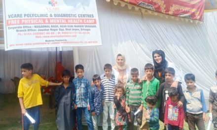 V care polyclinic centre  oraganises free Mental health camp in Gutlibagh Ganderbal