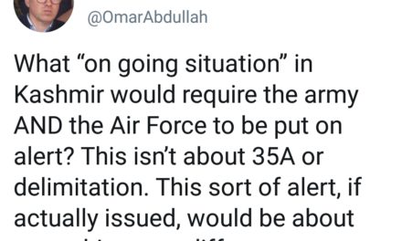 Force buildup: Omar Abdullah tweets