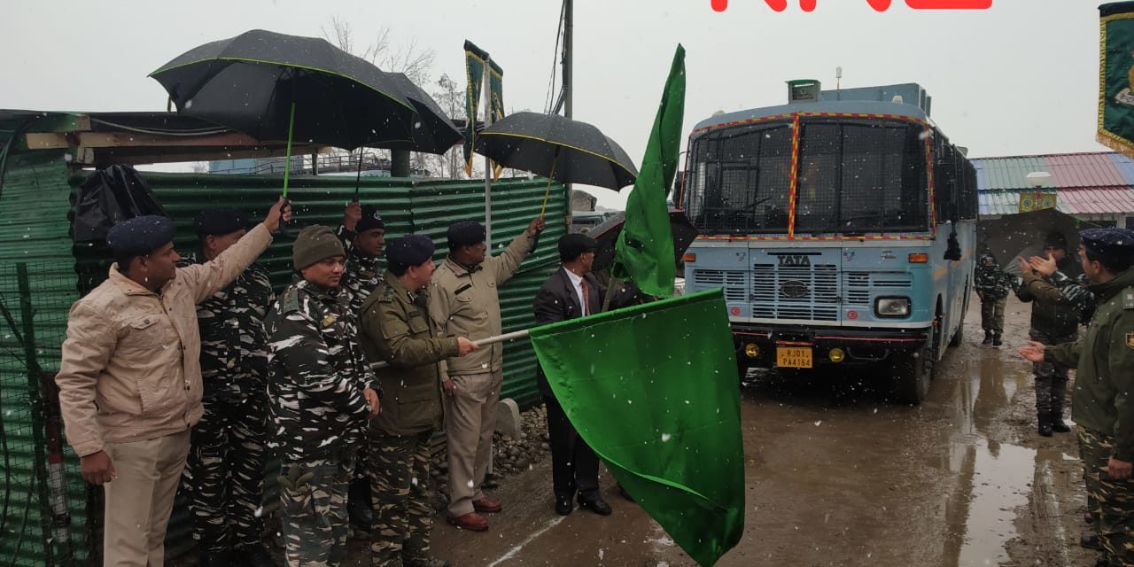 CRPF Flags off Bharat Darshan Tour at Zakura Srinagar.