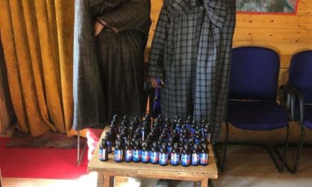 Srinagar Police arrested 02 notorious drug peddlers and recovered 50 bottles of of codine phoshate