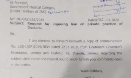 J&K mulls banning private practice of doctors