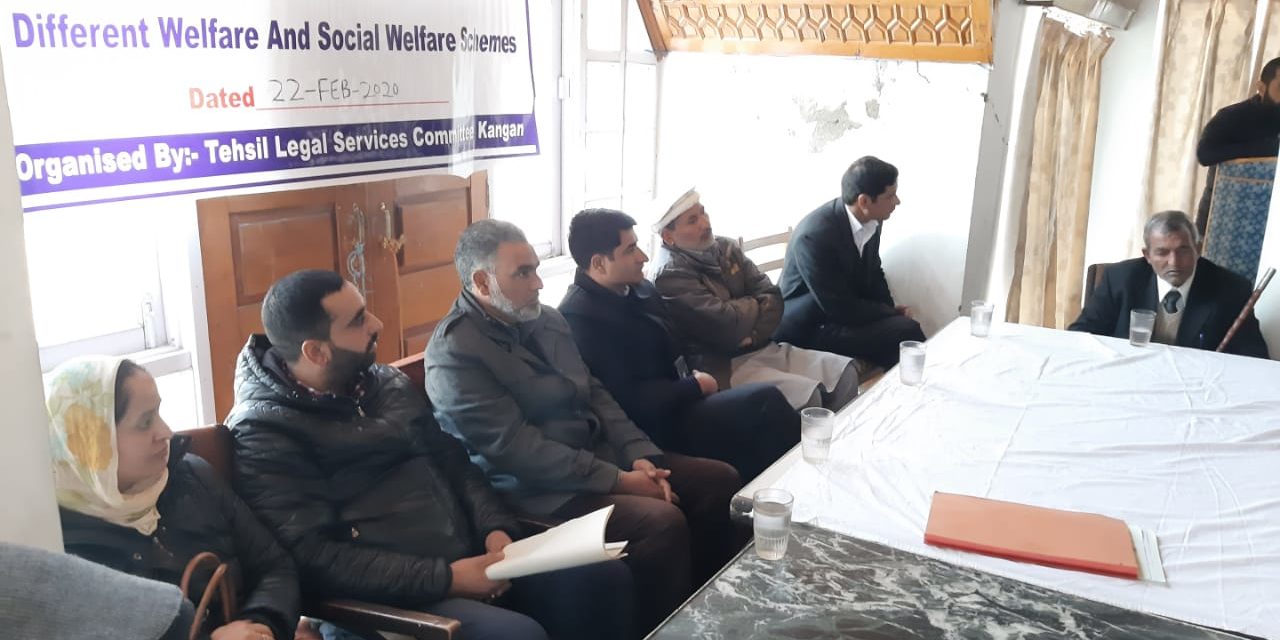 Awareness Camp on social welfare schemes and Social Security measures held in Mammer Kangan