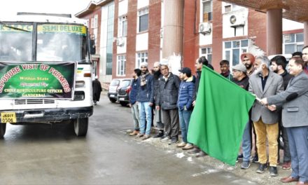 DDC Ganderbal flags off farmers exposure tour