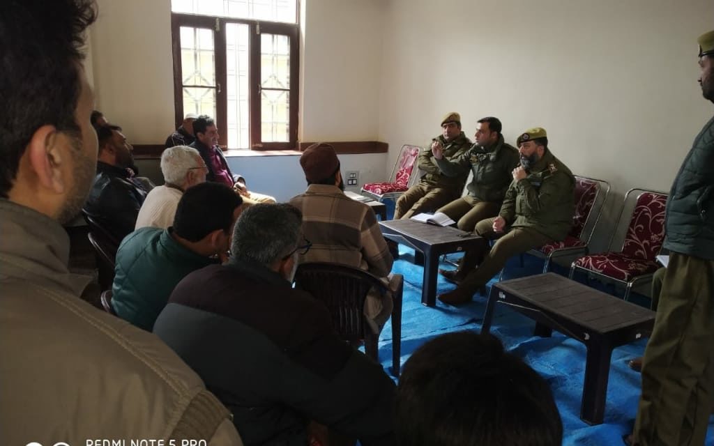 Sringar police holds interactive meeting with community members at SDPO Office Sadder