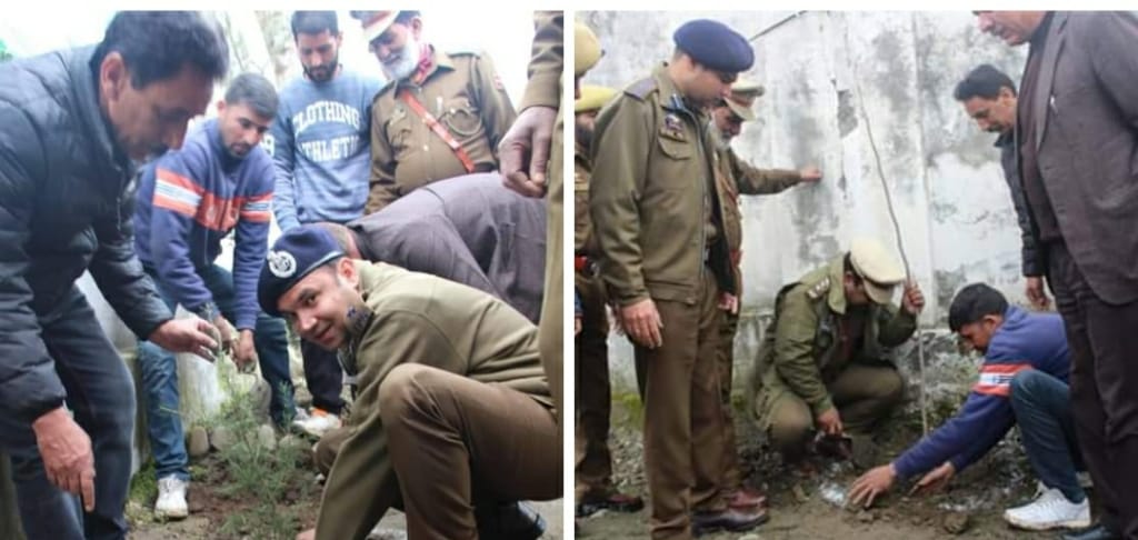 Plantation drive held at Bandipora and Parihaspora