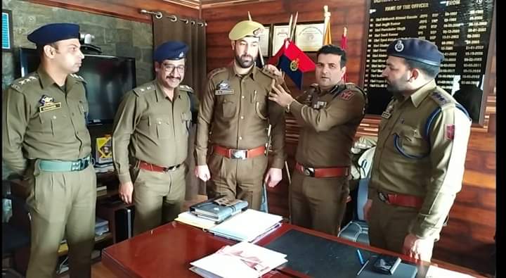 Ganderbal Police organized Pipping Ceremony of newly promoted Inspector of J&K Police