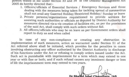 Coronavirus prevention measures: Gazetted holidays cancelled in Srinagar