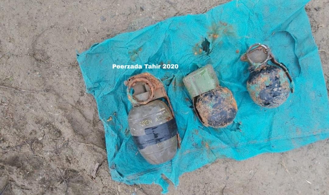 Three grenades recovered from orchard in Sopore